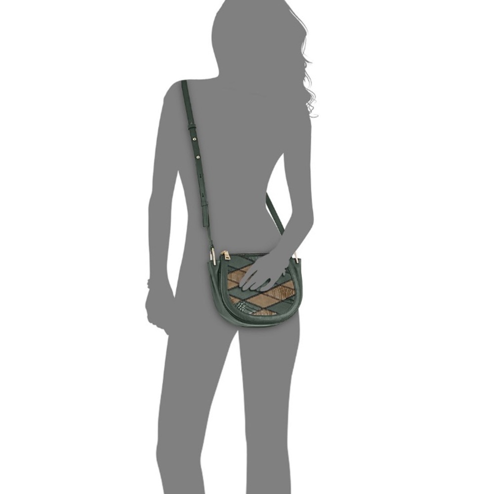 INC Crossbody Bag Rilie Patchwork Saddle - Picture 4 of 6